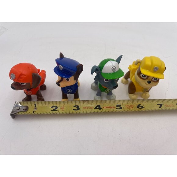 Paw Patrol Action Figures Set Of 4 Rocky Chase Zuma Rubble Miniature Toys - Picture 6 of 7